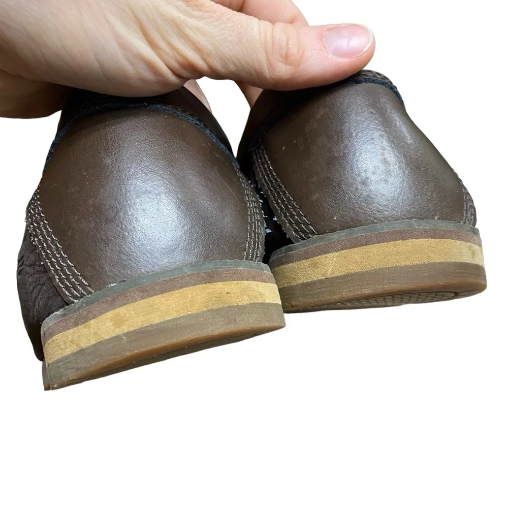 Timberland Bluffton Ortholite Brown Nubuck Upper Slip On Loafers Size 8